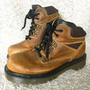 RARE Vtg Dr Martens KN 06A Size 6 Brown Leather Ankle Boots England GRUNGE Biker